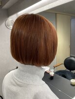 ヘアサロン ドットプラス 町田店(dot. plus)&nbsp;【山本　直幸】ボブ×オレンジ