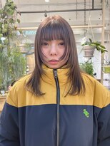 顔まわりレイヤー×セピアグレージュ  シアーカラー