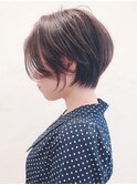 say.田代ベージュ細めハイライト丸顔レイヤーカットタッセルボブ