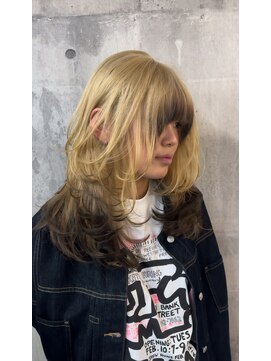 メゾン 心斎橋店(Maison) ホワイトベージュとエンドカラー@ebichan_kan