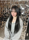 ナチュラルブラック地毛風ロング