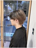 韓国マッシュスペインカールスパイキーショートブルーブラック