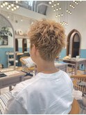men's/メンズ/スパイキーショート/フェード/ニュアンスパーマ