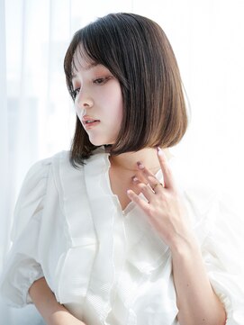 アルバム 新宿(ALBUM SHINJUKU) 暗めカラー韓国ヘアボブショートオリーブベージュ_F70843