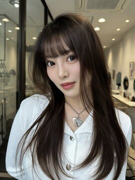 シティーバイローウェ 表参道(City/louwe) オリーブベージュ×ロングレイヤー