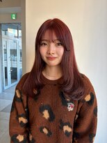 ルオラ(Luora) ブリーチなしダブルカラー×ピンクレッド