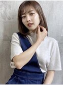 デジタルパーマ/ミディアムレイヤー/韓国巻き風/顔周りカット