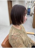 レイヤーボブ×チョコブラウン