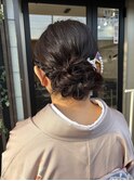 大人上品ロープ編みシニヨン