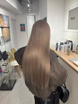 ペレ 原宿(PELE) ダークパープルナチュラルショート夏のヘアアレンジ原宿