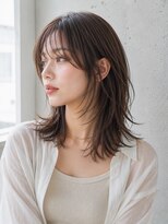 オラボ(olabo)&nbsp;透け感シースルーバング×軽やかミディアムレイヤー
