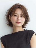 白髪ぼかし脱白髪染め似合わせショートボブ40代50代60代