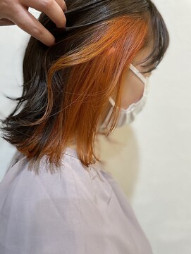 フラット 千葉(Flat.) オレンジインナーカラー【千葉】