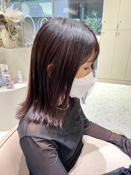 マイル 渋谷(mile) プラムカラー×ロブ