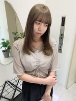 ジーナ 福岡天神(Zina) ミルクティーベージュ×顔まわりレイヤー