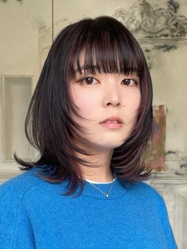 カムジーヘッドカミノウラ(COMEGHEAD KAMINOURA) ダブルカラーミルクティーベージュカラーブルーブラックブリーチ