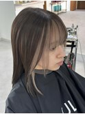 インナーカラー×フェイスフレーミング　ミルクティーベージュ