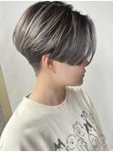 【morio原宿】グラデーションカラーベージュハンサムショート