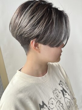 モリオフロムロンドン 原宿本店(morio from London) 【morio原宿】グラデーションカラーベージュハンサムショート