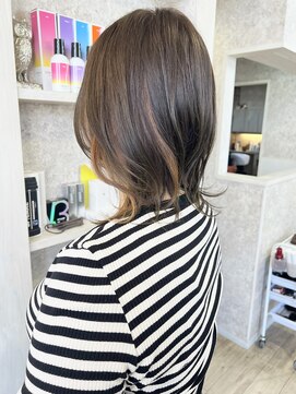 キャアリー(Caary) 福山Caaryインナーカラーチョコブラウンベージュイルミナカラー