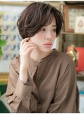 ★大人美人立体感小顔ひし形ショートマッシュパーマ30代40代★1
