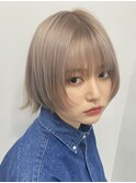 上乃裏ショートボブくびれショートイルミナカラー顔周りレイヤー