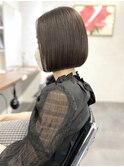 ＊大人可愛い切りっぱなし丸みミニボブ＊