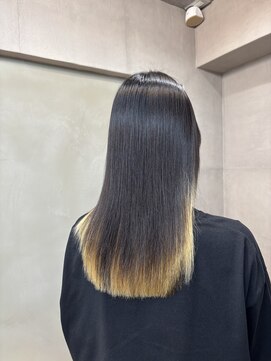 ファビ 渋谷(Fab) くびれヘア/暗めカラー/アプリコットオレンジ/縮毛矯正