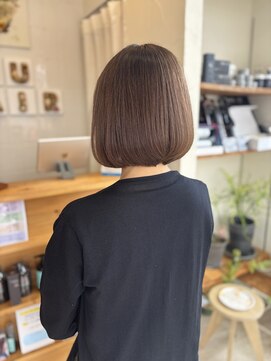 キュウヘアー(KYUU HAIR) 前下がりボブ×ミルクブラウン