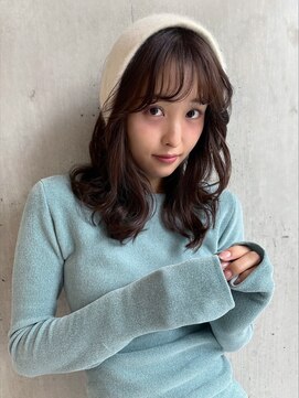 バロンフェム(baLon.fem) 【top stylist 本田愛】モーブブラウン◇ウェーブ＋ミディアム