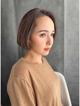 【月1メンテ】白髪染めリタッチでも透明感カラー」