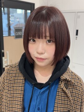 リル 溝の口(LiL) ピンクブラウンボブ/溝の口/ブリーチ/ダブルカラー