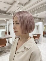 コール ネックス ザ サロン 表参道(COALL nex the salon)&nbsp;ハイトーンボブ　ピンクベージュ