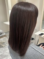 エヴァーグロー 郡山(ever glow) ナチュラルセミロング ブラウンカラー 大人スタイル 大人ヘア