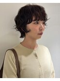 ショートパーマ　ちびウルフ　ニュアンスパーマ/