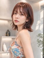 elan tokyo 学芸大学店　髪質改善／ケアカラー／ケアブリーチ【6月24日OPEN（予定）】&nbsp;透明感まろやかミルクティーブラウン/ミディアムレイヤー