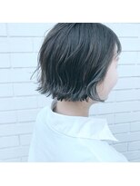 フェンヘアーアイス 中目黒(Fen.hair ici)&nbsp;切りっぱなしボブ アッシュ ポイントカラー