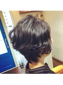 パーマで波ウェーブ