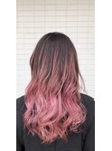 菊池指名 ピンク バイヤージュ グラデーション