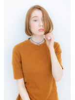 カバーヘア ブリス 上尾西口店(COVER HAIR bliss) 個性的オレンジカラー☆小顔前下がりボブY上尾20代30代40代