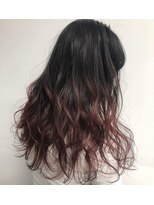 ヘアメイク ティサ(hair make Tisa) 地毛を活かしたグラデーションカラー　チェリーピンク