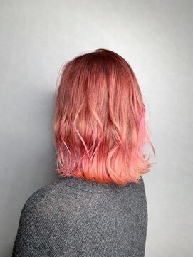 ワット 原宿店(W) ピンク好き必見☆ピンクバレイヤージュ