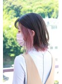 #インナーカラー #イヤリングカラー #ピンクインナー #ブリーチ