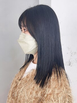 アイティーバイアルバム 松戸店(IT by ALBUM) ダークネイビー_外ハネボブセクションカラー_ba386331