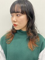 コト 福井大和田店(coto) 福井　大和田　裾カラー　オレンジ　ワイドバング　オシャレ女子