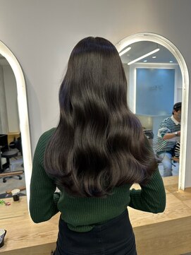 ジーナ セントラル銀座(Zina) ツヤ感カラー*韓国ヘア*モノトーンブラック【ZinaCENTRAL】