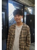 波巻きハイライトアップバングツーブロックマッシュ