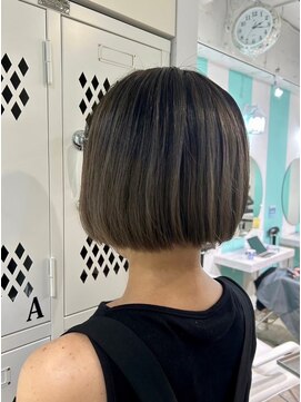 マティーナ ヘアー 池袋(Matina hair) 【ミニボブ×ナチュラルバレイヤージュ】20代30代40代50代