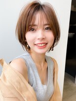 スタートウキョウ 渋谷(STAR TOKYO) 30代40代抜け感小顔カットショートレイヤーミルクティベージュ