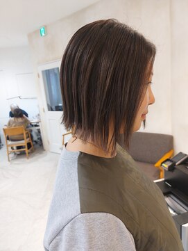 カムバイネオリーブ 溝の口店(Cam by neolive) ☆切りっぱなしボブ・ピンクベージュ☆メルティーカラー